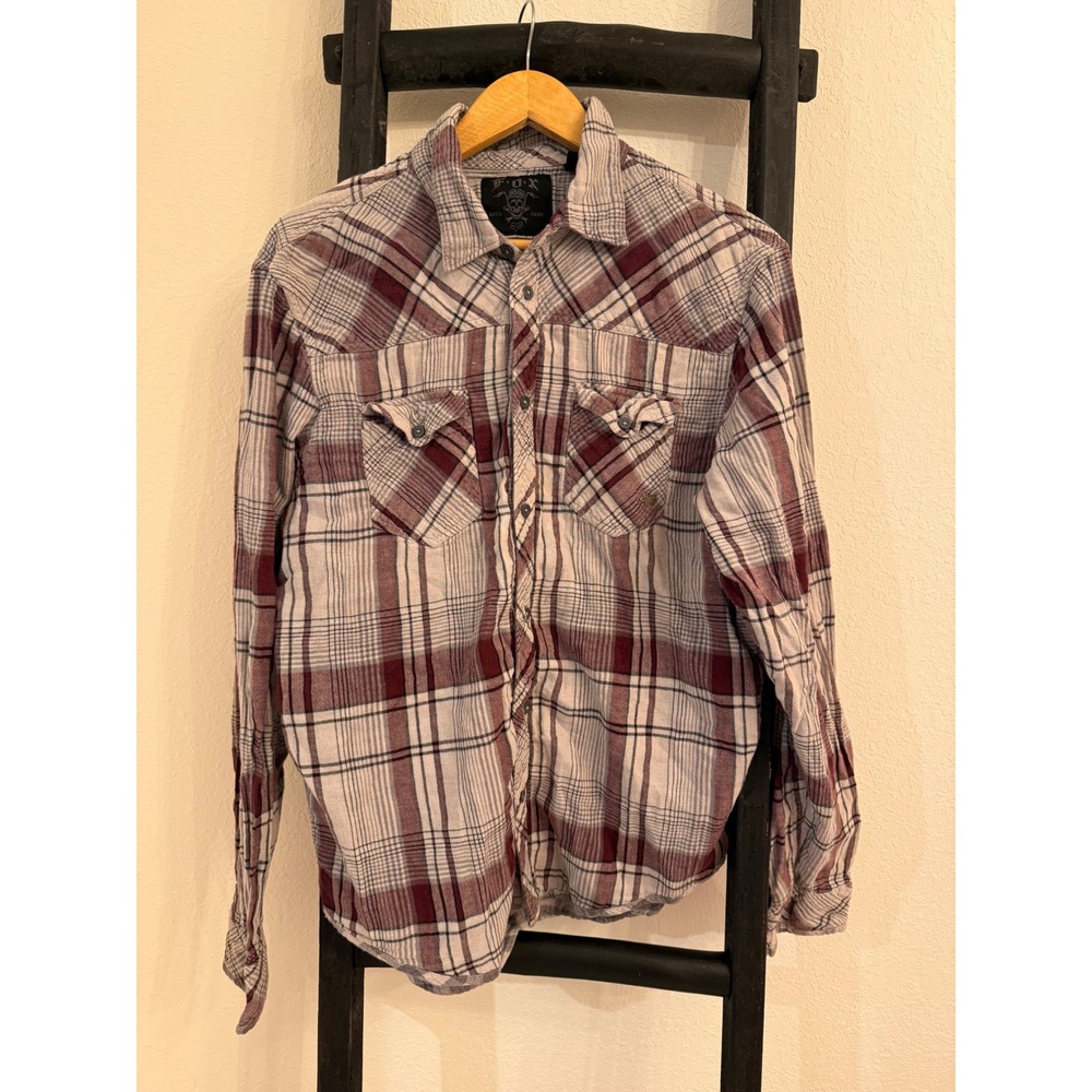 Fox Racing Plaid‎ Shirt Mens XL Long Sleeve Button Up Casual Top